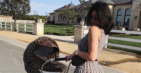 fendi dress kylie jenner|Kylie Jenner Fendi Dress and Stroller .